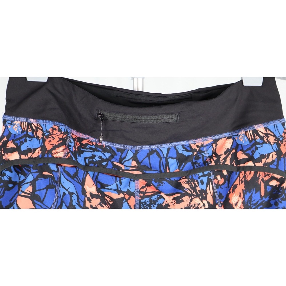 Lululemon Size 8 Speed Short Paint Storm Harbor Blue Multi / Black - Picture 3 of 8